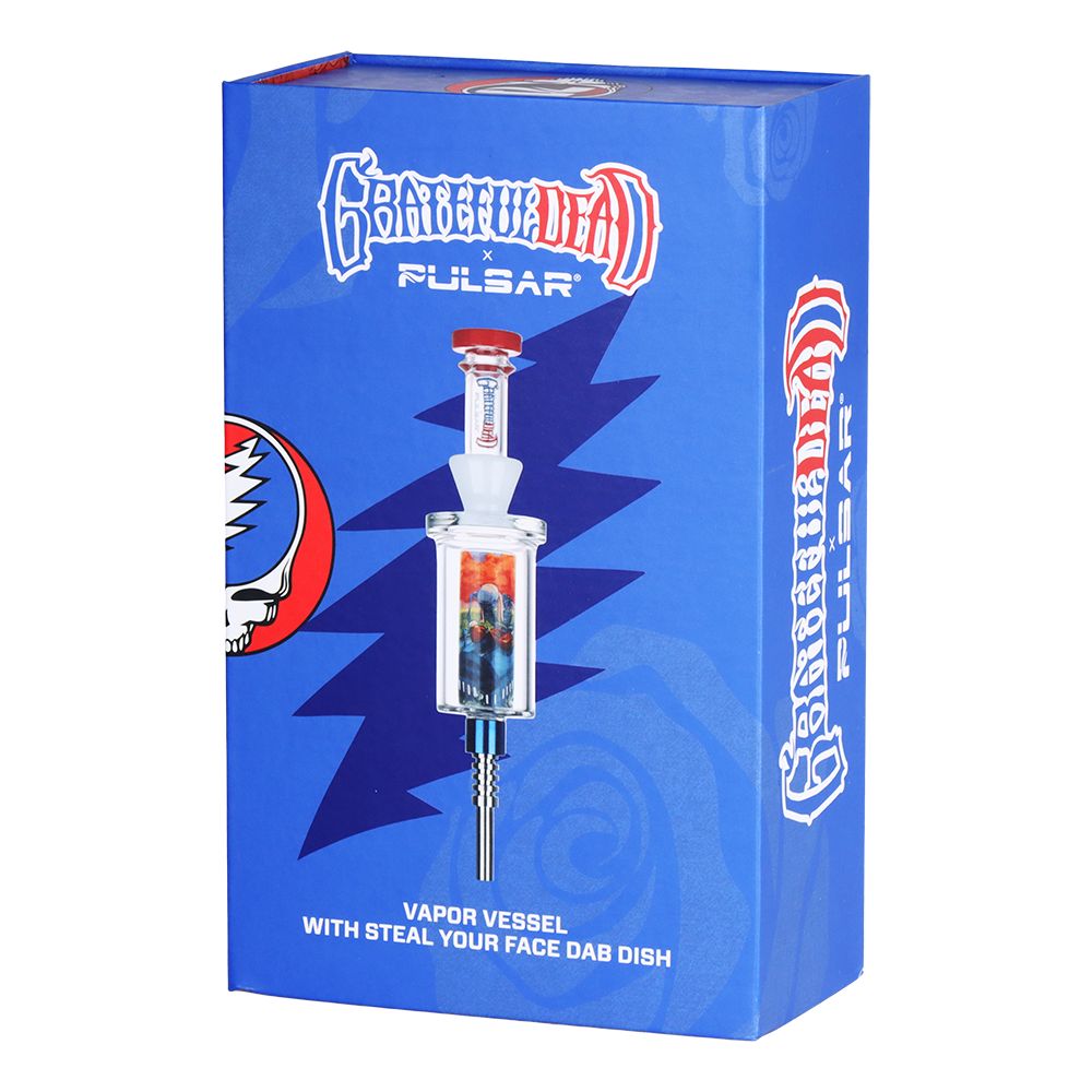 Grateful Dead x Pulsar Inside Print Vapor Vessel & SYF Dab Dish - 9.25" / Boxer