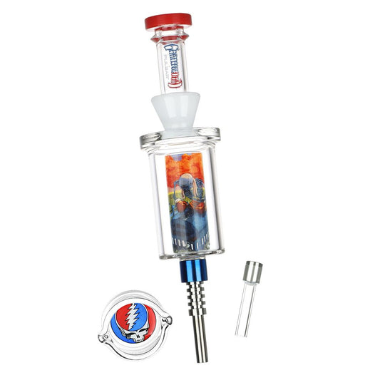 Grateful Dead x Pulsar Inside Print Vapor Vessel & SYF Dab Dish - 9.25" / Boxer