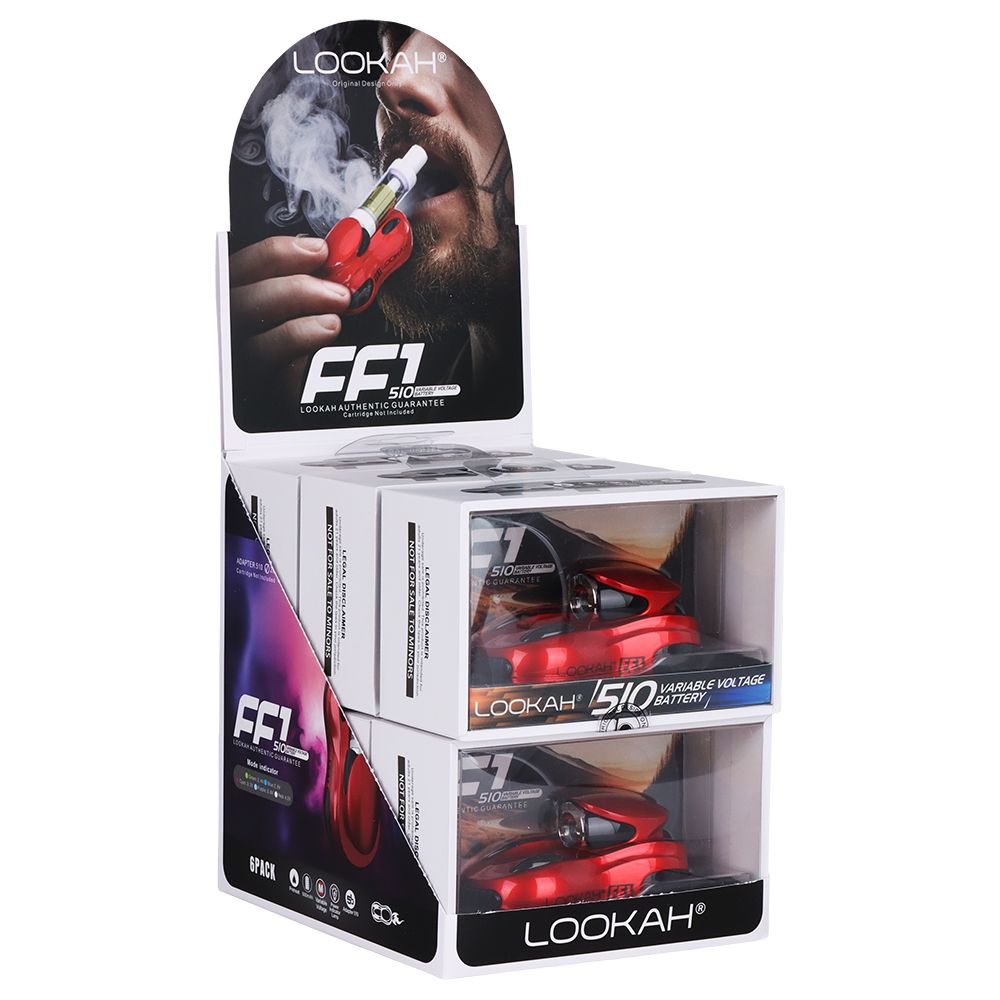6CT DISPLAY - Lookah FF1 Race Car Variable Voltage 510 Vape Battery -500mAh