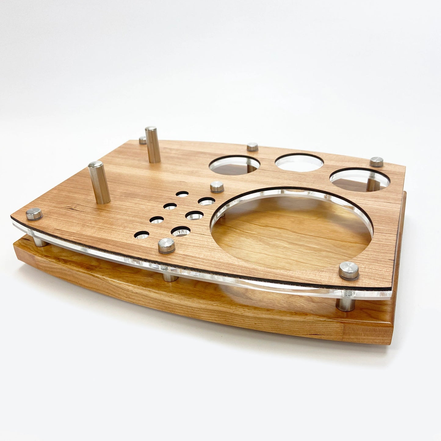 The Zenco Drinking Glass Vaporizer Organizing Tray For Duo or Flow and Cleaning Station with ISO Pump and Swab Jar